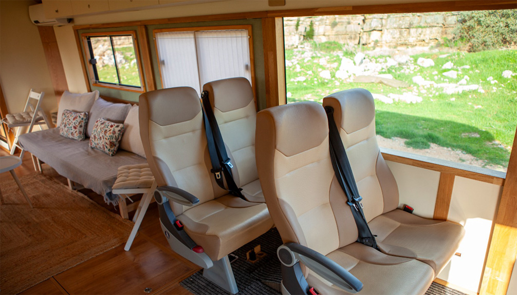 Interior of the mobile classroom